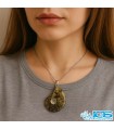 گردنبند فسیل آمونیت | نماد انرژی حیات و تحول بدون زنجیر