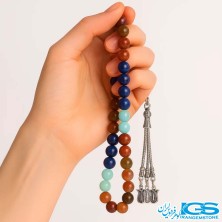 تسبیح هفت چاکرا ۳۳ دانه‌ای اصل | مدیتیشن و ذکر در دست