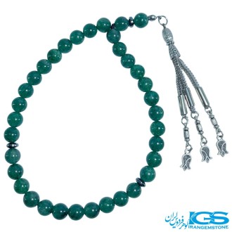 تسبیح آونتورین سبز ۳۳ دانه | سنگ آرامش قلب