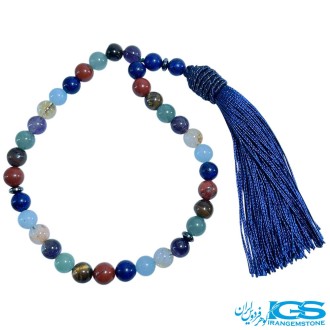 تسبیح هفت چاکرا 33 دانه سنگ طبیعی
