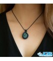 گردنبند یشم سبز طرح حیوان مکرومه بافی
