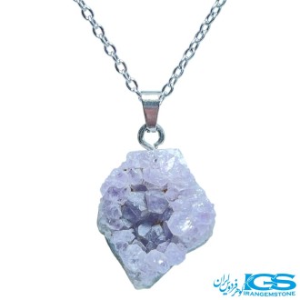 گردنبند سنگ آمیتیست ژئود اصل – نماد آرامش و محافظت