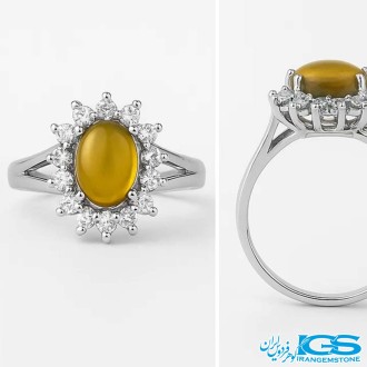 انگشتر نقره اوپال استرالیا | سنگی درخشان و کمیاب با بازی رنگ بینظیر