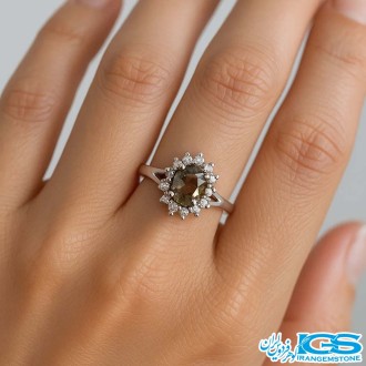 انگشتر نقره سنگ الکساندریت