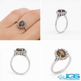 انگشتر نقره سنگ الکساندریت