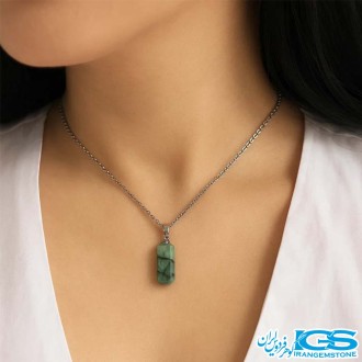 گردنبند سنگ زمرد بدون زنجیر