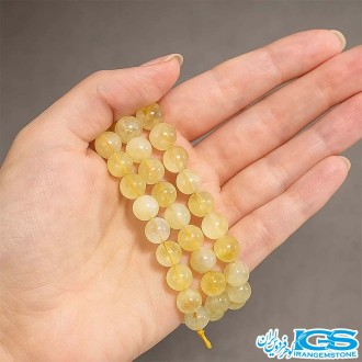 ریسه سنگ سیترین سایز 8  – جذب انرژی و ثروت طبیعی