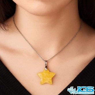 گردنبند سیترین ستاره گردن مدل