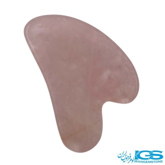 ماساژ گواشا سنگ رزکوارتز اصل | برای زیبایی و آرامش پوست بک سفید