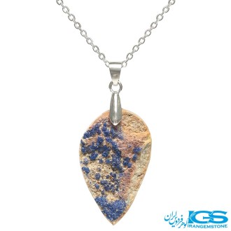 گردنبند سنگ آزوریت آبی اصل – نماد آرامش و شهود (بدون زنجیر)