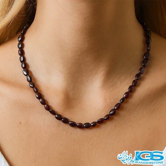 گردنبند گارنت سرخ لعل جواهری