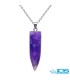 گردنبند سنگ فشنگی آمیتیست بدون زنجیر