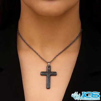 گردنبند هماتیت حدید صلیب بدون زنجیر