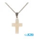 گردنبند عقیق سفید صلیب بدون زنجیر
