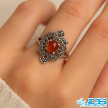 انگشتر کارنلین عقیق نقره