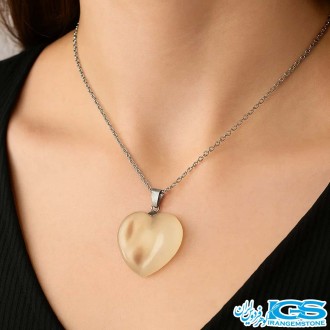 گردنبند عقیق سفید بدون زنجیر