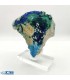 بلور کلکسیونی سنگ آزوریت ایران نماد نقشه آفریقا Azurite