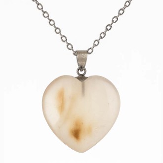 گردنبند عقیق سفید بدون زنجیر