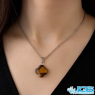 گردنبند چشم ببر طرح ونکیلیف شبدری بدون زنجیر