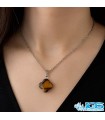 گردنبند چشم ببر طرح ونکیلیف شبدری بدون زنجیر
