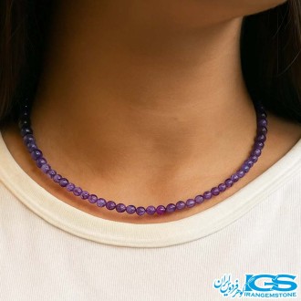 گردنبند سنگ آمیتیست – نماد آرامش و محافظت