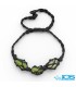 دستبند زبرجد مکرومه‌بافی | انرژی سبزِ شادی و آرامش