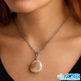 گردنبند سنگ مروارید باروک طبیعی بدون زنجیر