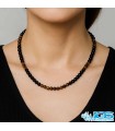 گردنبند سنگ اونیکس اصل باسنگ چشم ببر با خواص درمانی
