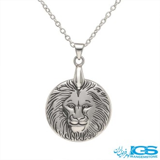 گردنبند هماتیت حدید طرح شیر بدون زنجیر