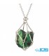 گردنبند سنگ زمرد با زنجیر قابل تعویض سنگ