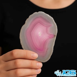 عقیق صورتی برزیلی اسلایس