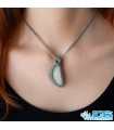 گردنبند سنگ عقیق طبیعی مکرومه بافی | آرامش، رشد و انرژی مثبت
