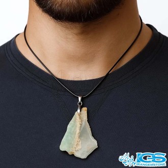 گردنبند سنگ فلوریت با بند