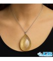 گردنبند سنگ روتایل طلایی (بدون زنجیر) | جذابیت و انرژی مثبت