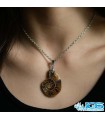 گردنبند فسیل آمونیت | نماد انرژی حیات و تحول بدون زنجیر