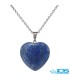 گردنبند لاجورد قلب اصل بدون رنجیر | سنگی آرامش‌بخش