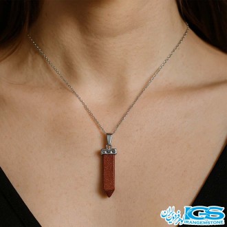 گردنبند منشور سنگ دلربا بدون زنجیر