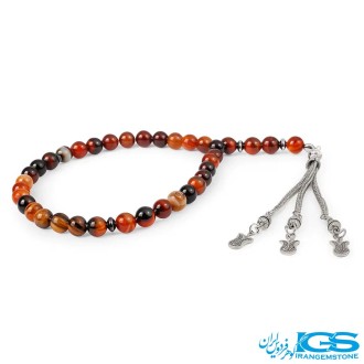 تسبیح سنگ کارنلین 33 تایی