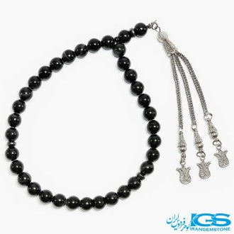 تسبیح تورمالین سیاه ۳۳ دانه اصل | محافظ انرژی منفی
