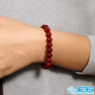 دستبند سنگ کارنلین کشی