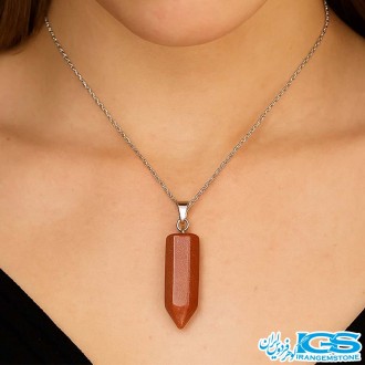 گردنبند منشور سنگ دلربا بدون زنجیر