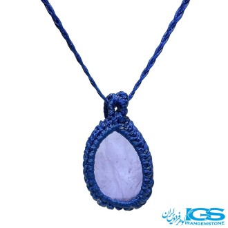 گردنبند آمیتیست مکرومه بافی