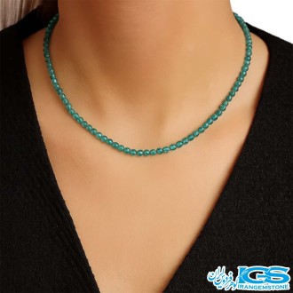گردنبند سنگ توپاز آبی جواهری