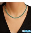 گردنبند سنگ توپاز آبی جواهری