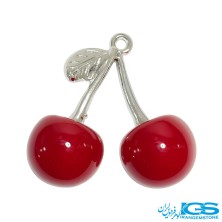 آویز فانتزی طرح گیلاس   مناسب برای ساخت گردنبند و دستبند و گشواره