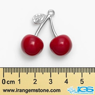 آویز فانتزی طرح گیلاس   مناسب برای ساخت گردنبند و دستبند و گشواره