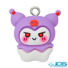 آویز فانتزی طرح خمیری کورومی خرگوشی بنفش مناسب برای ساخت گردنبند و دستبند و گشواره