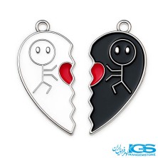 آویز فانتزی دوتیکه کاپلی مناسب برای ساخت گردنبند و دستبند و گشواره