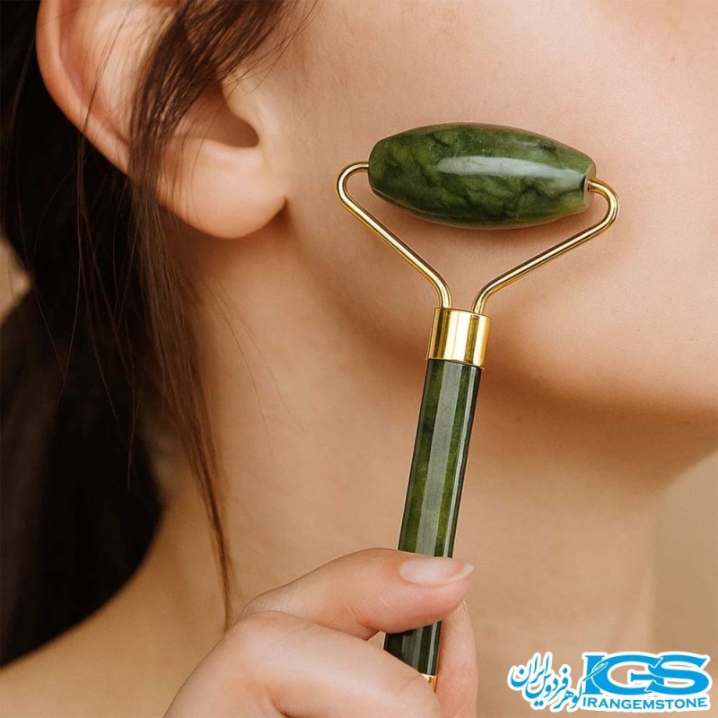 پک ماساژ صورت گواشا و جید رولر سنگ طبیعی یشم سبز | آرامش و جوانسازی پوست