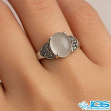 انگشتر نقره سنگ مون استون